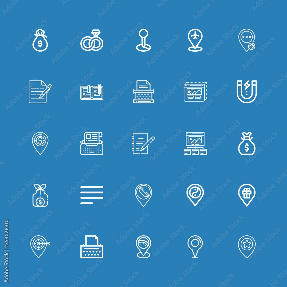 Editable 25 content icons for web and mobile Editable 25 content icons for web and mobile