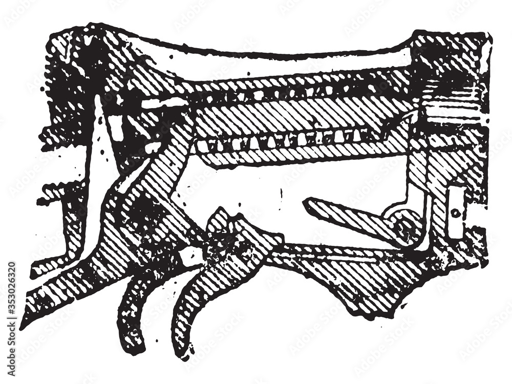 English rifle (Martini Henry system) model 1874, vintage illustration