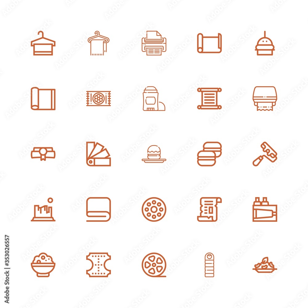 Editable 25 roll icons for web and mobile Editable 25 roll icons for web and mobile