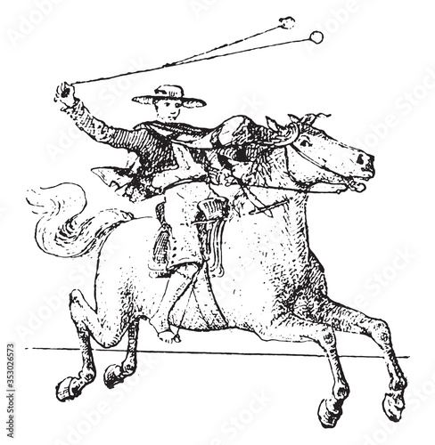 Gaucho, vintage illustration.