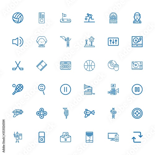 Editable 36 player icons for web and mobile