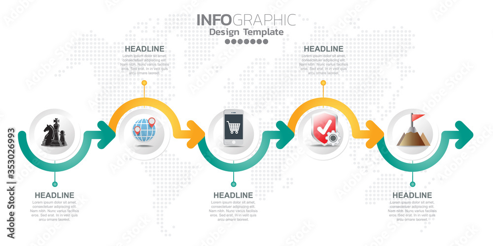 Obraz premium Infographic design template with icons and options or steps.