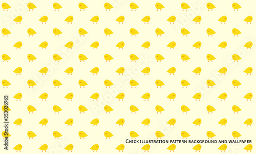 Chick illustration pattern background and wallpaper