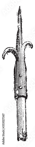 Harpoon, vintage illustration.