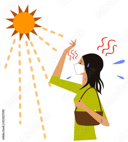 夏の暑さでマスクが蒸れるイラストベクター Stock Vector Adobe Stock 夏の暑さでマスクが蒸れるイラストベクター Stock Vector Adobe Stock