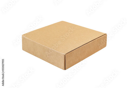 Cardboard box isolated on White background with clipping path © prapann