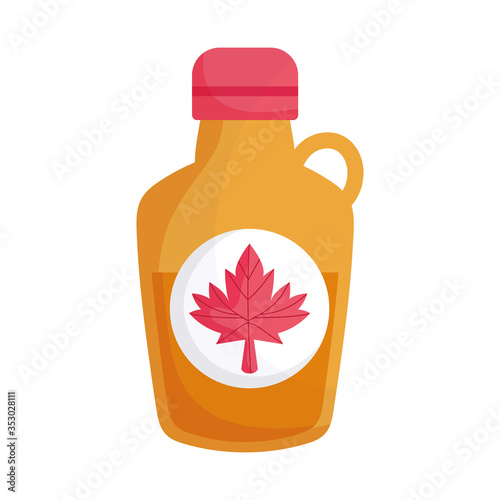 Isolated canadian maple syrup vector design