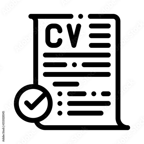 applicants for one job icon vector. applicants for one job sign. isolated contour symbol illustration