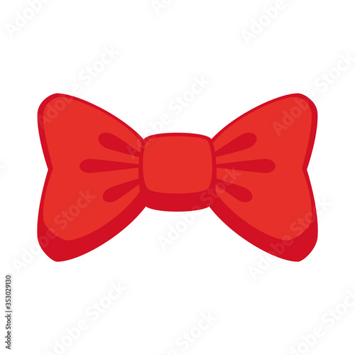 bowtie, knot silk, bowtie for elegant suit on white background vector illustration design