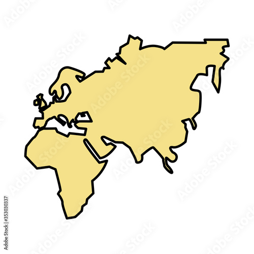 antique continents maps isolated icon