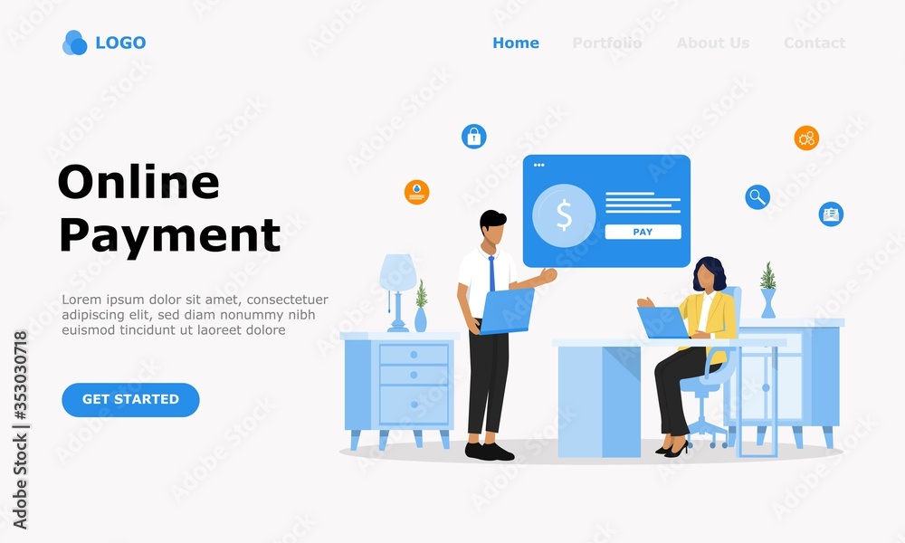 Online Payment Vector Illustration Concept, Suitable for web landing page, ui, mobile app, editorial design, flyer, banner, and other related occasion Online Payment Vector Illustration Concept, Suitable for web landing page, ui, mobile app, editorial design, flyer, banner, and other related occasion