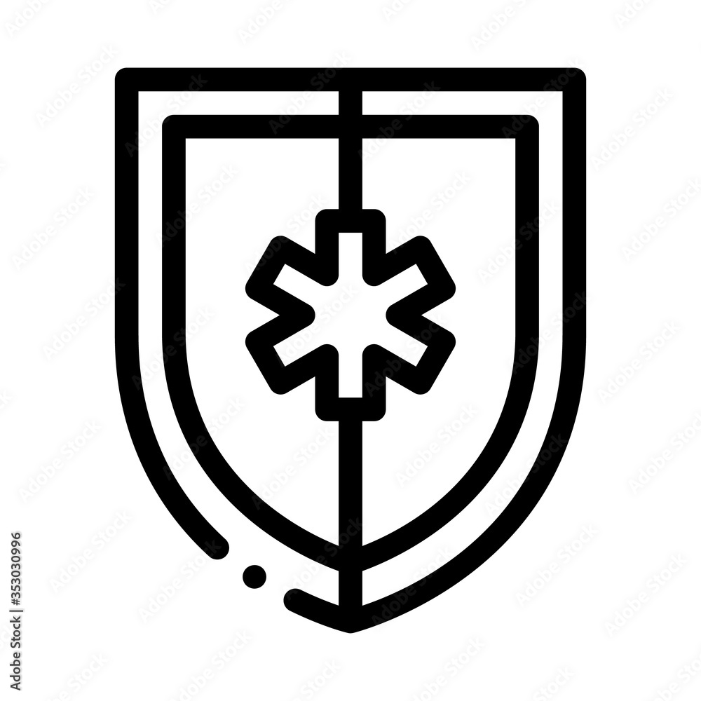 medical protection sign icon vector. medical protection sign sign. isolated contour symbol illustration medical protection sign icon vector. medical protection sign sign. isolated contour symbol illustration
