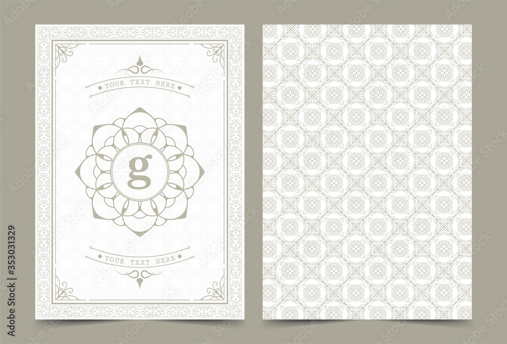 Antique greeting card with a white background.