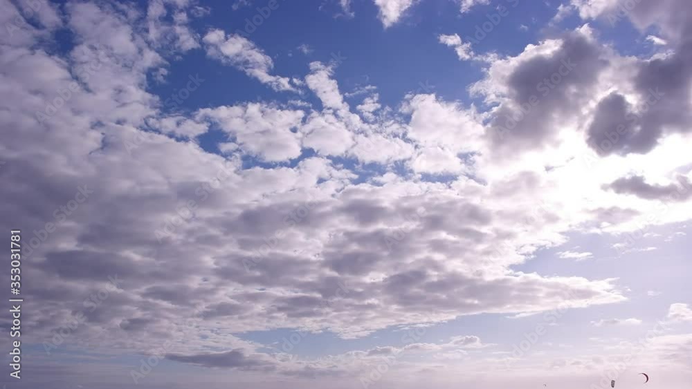 Time lapse of fast moving clouds and blue skies in Mauritius Time lapse of fast moving clouds and blue skies in Mauritius