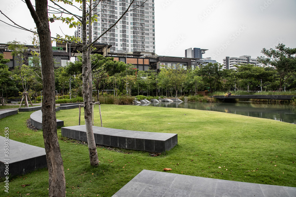Ταπετσαρία Chulalongkorn University Centenary Park, Bangkok, Thailand