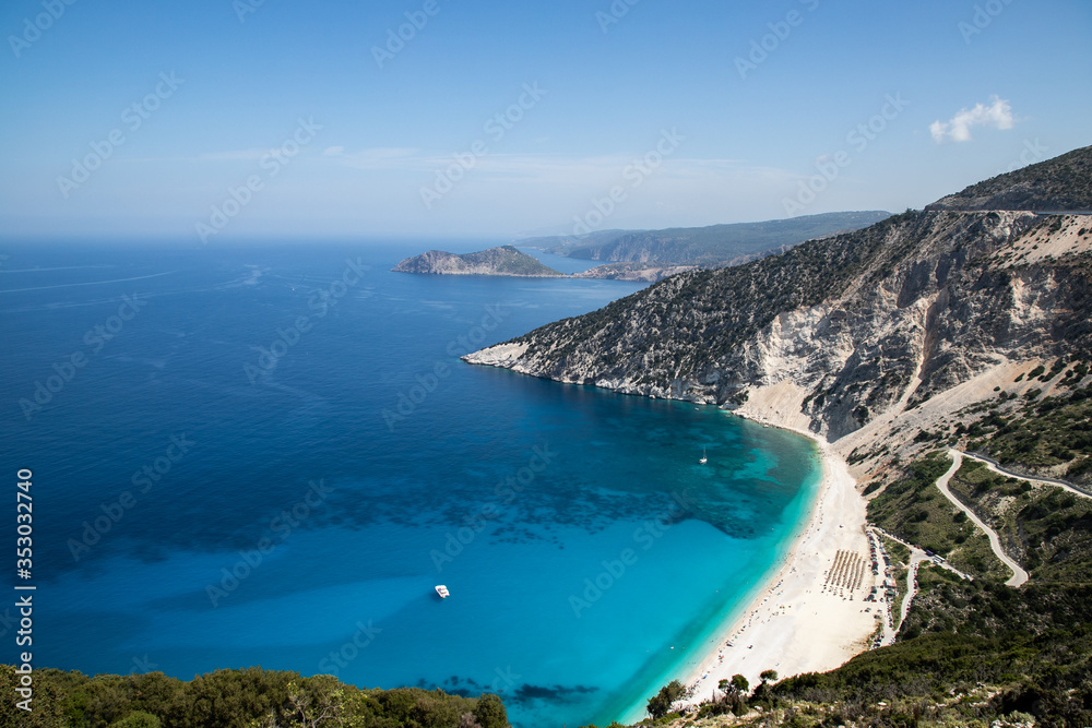 Myrtos beach on Cephalonia island, Greece