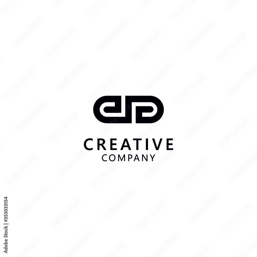 Simple Modern J and P Creative Logo Combination Simple Modern J and P Creative Logo Combination