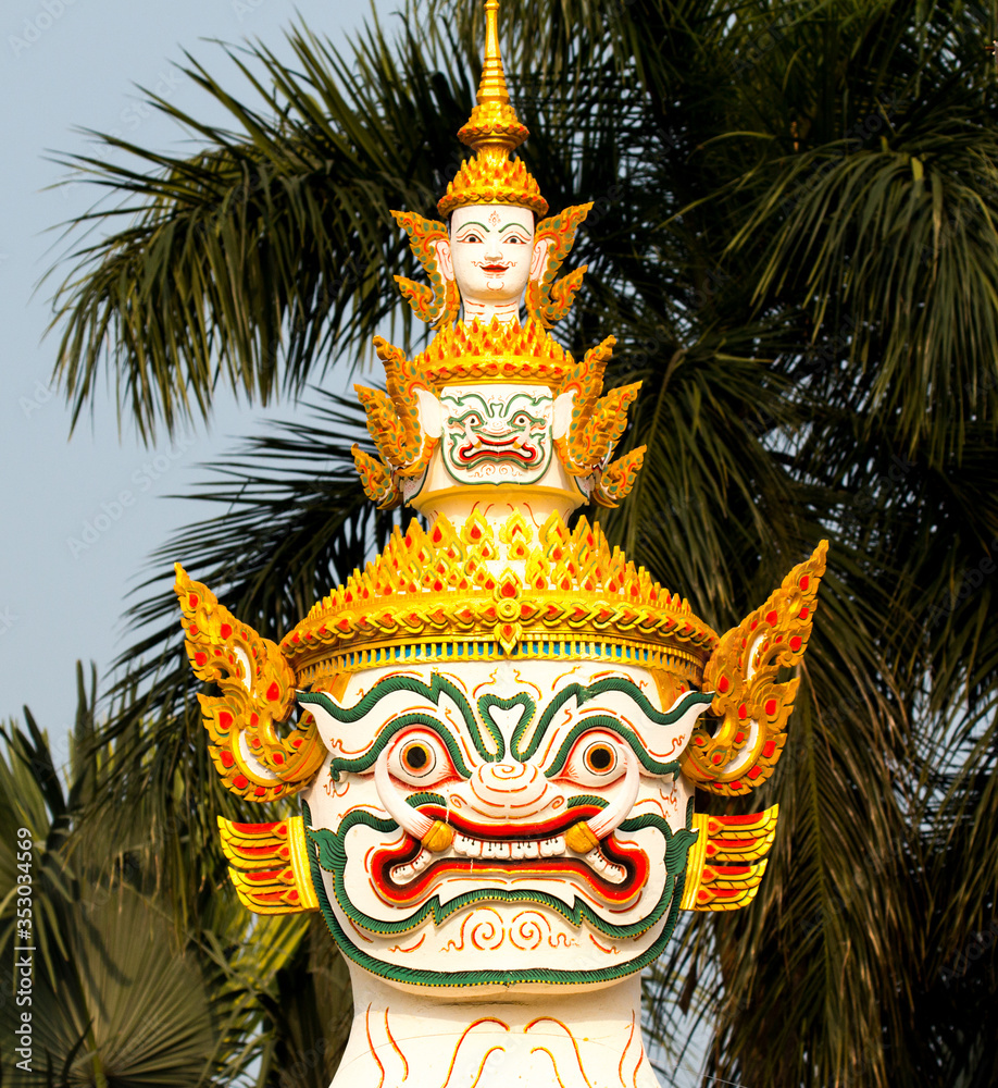 Traditional thai face mask in Bangkok, Thailand