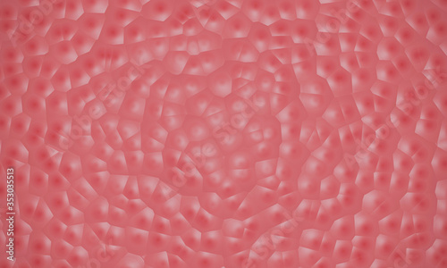 The enlarged image of the living skin model. Pink macro skin cells for use as wallpaper or background. 3D Rendering