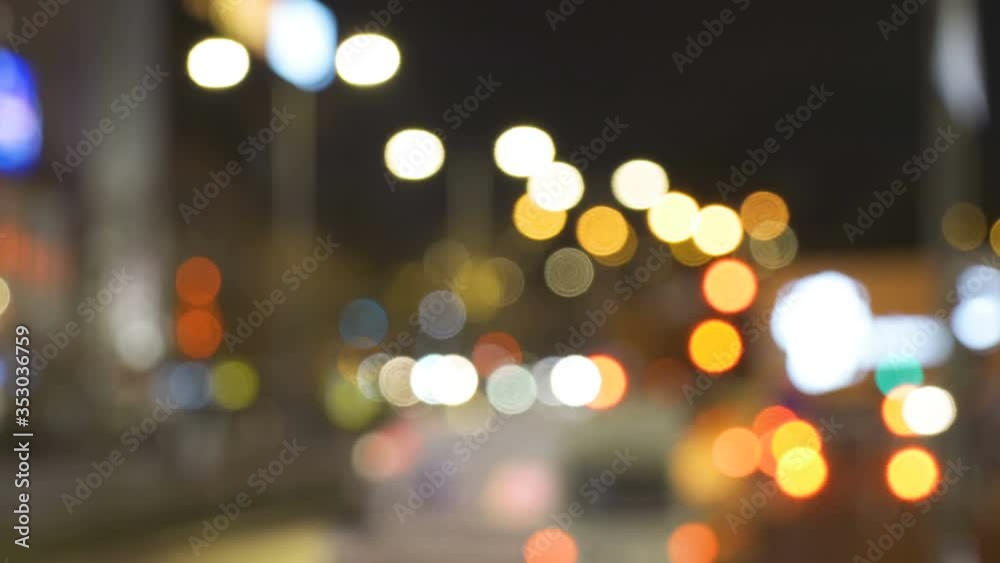 The blur colorful lights on the streets in Tallinn Estonia The blur colorful lights on the streets in Tallinn Estonia