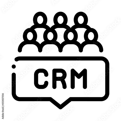 customer relationship management icon vector. customer relationship management sign. isolated contour symbol illustration