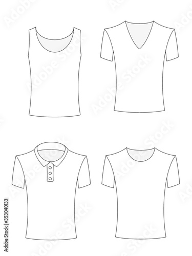 illustration of a t shirt set