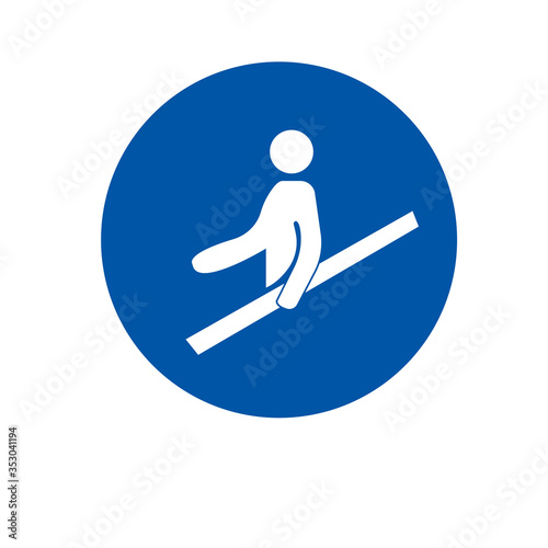 Use Handrail Symbol Sign, Vector Illustration, Isolate White Background Icon. EPS10