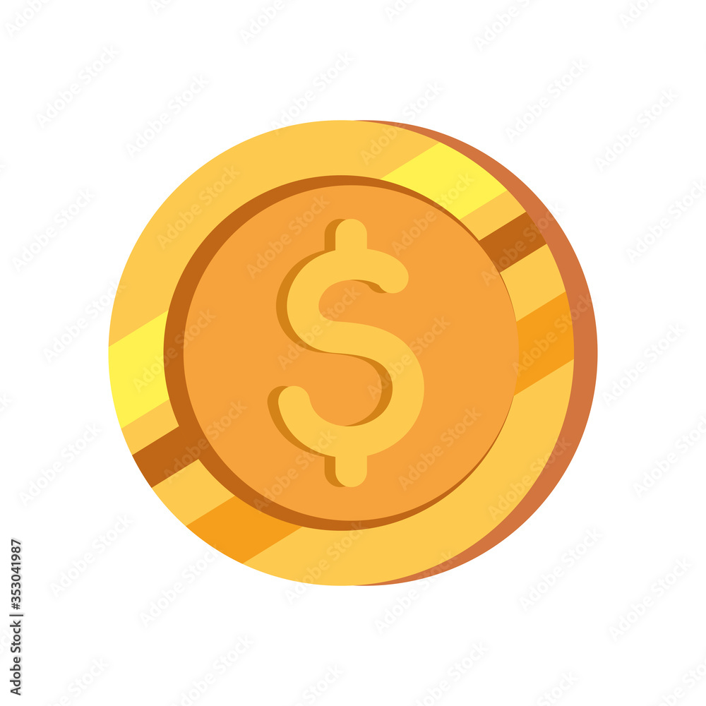 coin isolated on white background vector illustration design coin isolated on white background vector illustration design