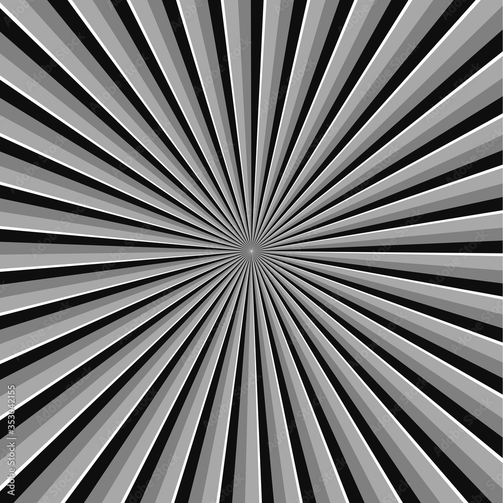 Obraz premium abstract striped background with rays fractal burst black grey colorful vector illustration graphic design modern style 