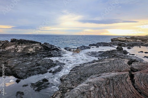 sunset on the coast