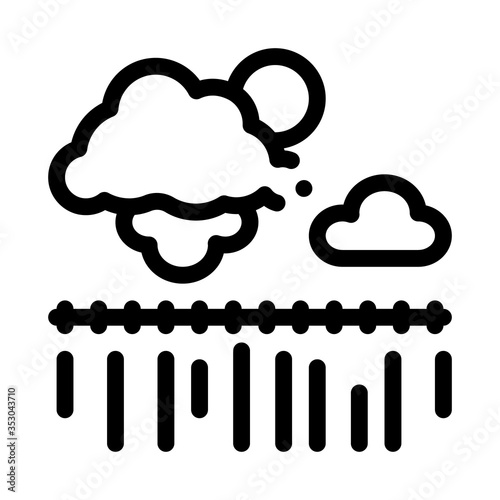 bad weather wheat field icon vector. bad weather wheat field sign. isolated contour symbol illustration