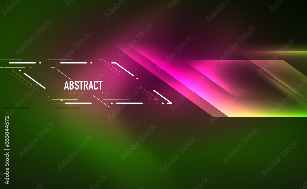 Obraz premium Dynamic neon shiny abstract background. Trendy abstract layout template for business or technology presentation, internet poster or web brochure cover, wallpaper