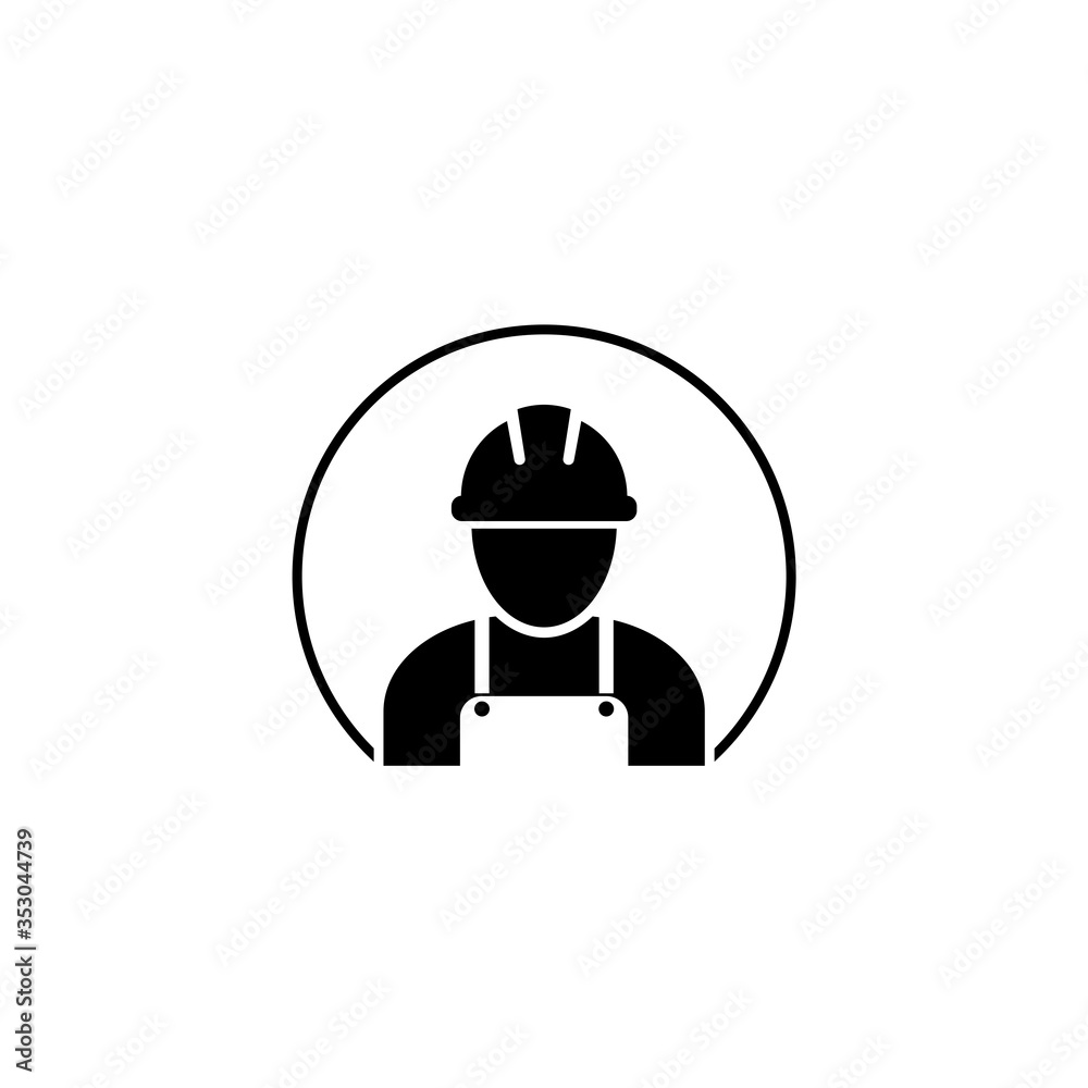 Worker icon isolated on white background Worker icon isolated on white background