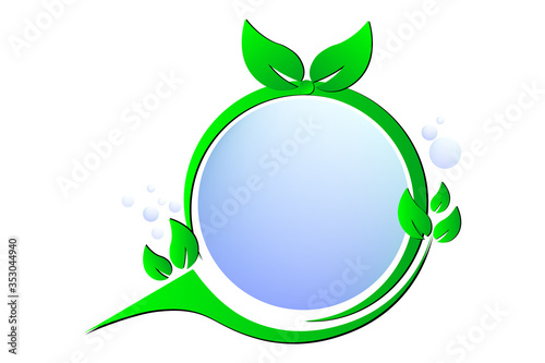 green leaves and green world concept