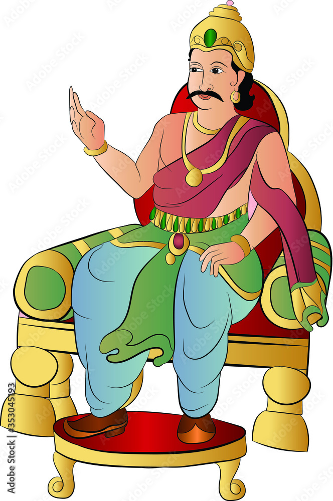 Illustration Of Indian King Clip Art Image Design King Character 