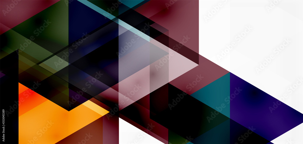 Geometric abstract background, mosaic triangle and hexagon shapes. Trendy abstract layout template for business or technology presentation, internet poster or web brochure cover, wallpaper Geometric abstract background, mosaic triangle and hexagon shapes. Trendy abstract layout template for business or technology presentation, internet poster or web brochure cover, wallpaper