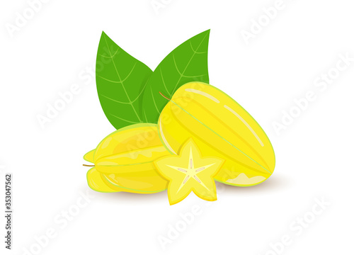 Foto Carambola isolated on a white background