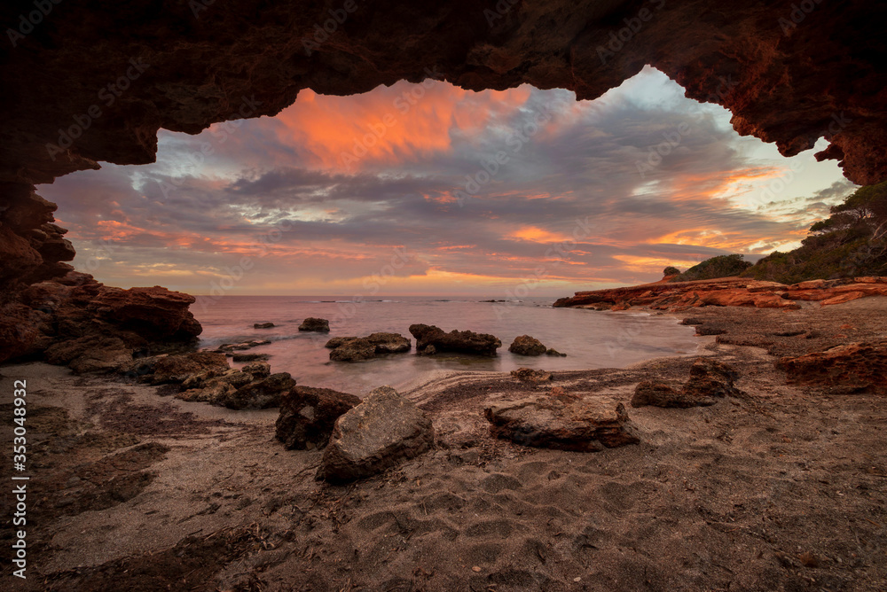 Sunrise on the beach of Oropesa del Mar, Costa Azahar