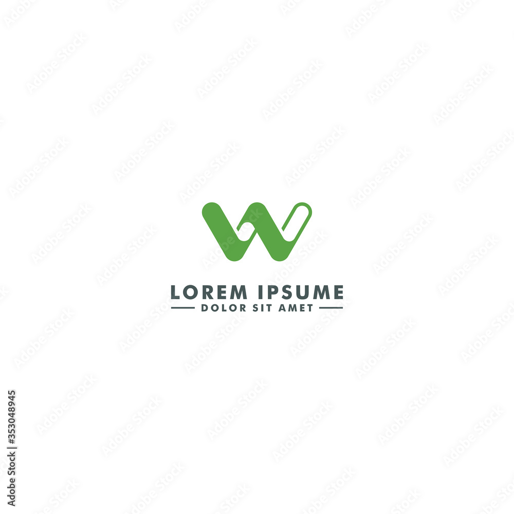 Letter W logo template design - vector Letter W logo template design - vector