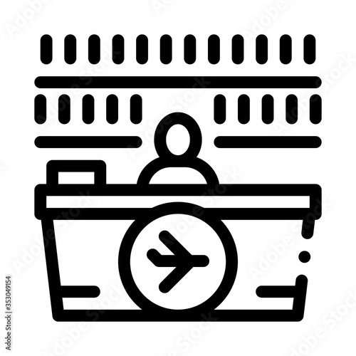 appearance of duty free counter icon vector. appearance of duty free counter sign. isolated contour symbol illustration