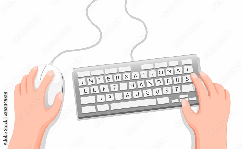 International Left Handers Day Celebration, Hand holding mouse and