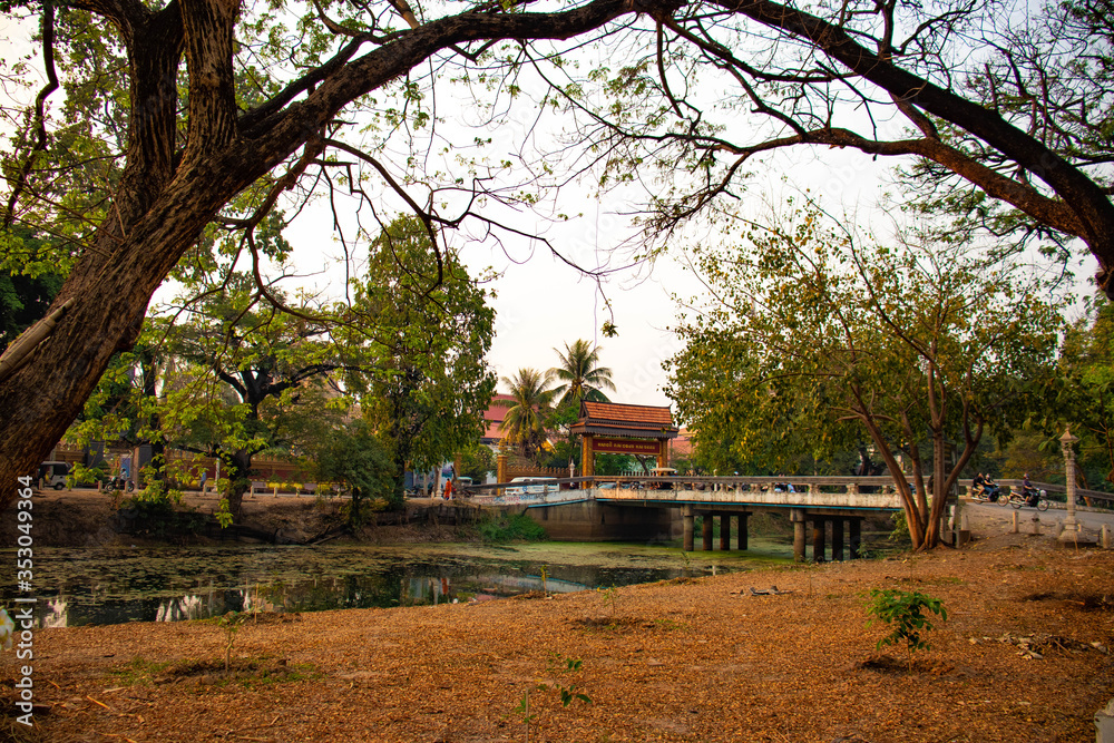 A beautiful view of Siem Reap city at Cambodia.