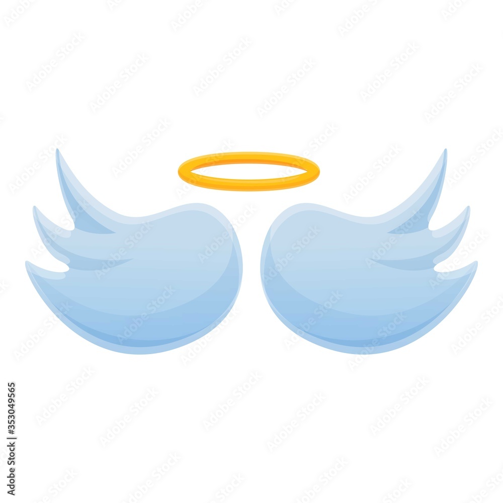 Naklejka premium Fairy wings icon. Cartoon of fairy wings vector icon for web design isolated on white background