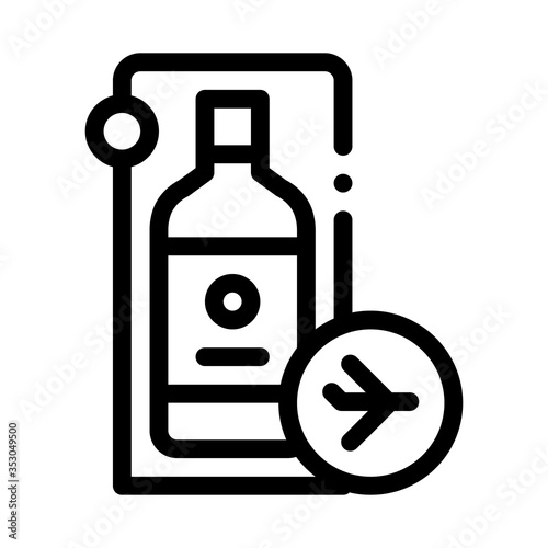purchased duty free alcohol icon vector. purchased duty free alcohol sign. isolated contour symbol illustration