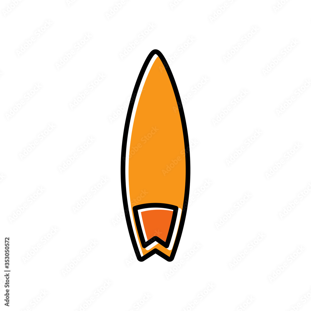 Surfboard flat icon. Design template vector Surfboard flat icon. Design template vector