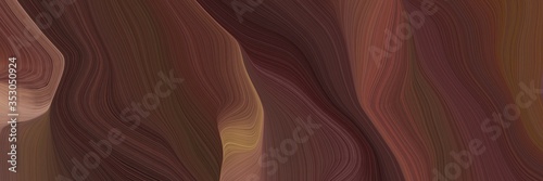 beautiful horizontal banner with old mauve, pastel brown and brown color. contemporary waves illustration