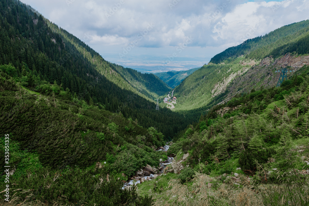 landscape view fromf Transfagaras Highway, beautiful landscape of Romania