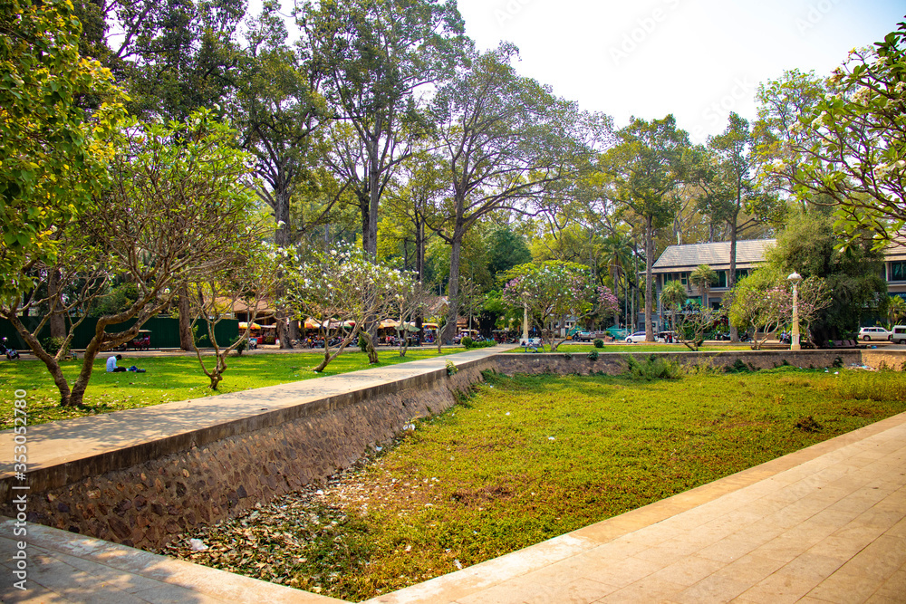 A beautiful view of Siem Reap city at Cambodia.