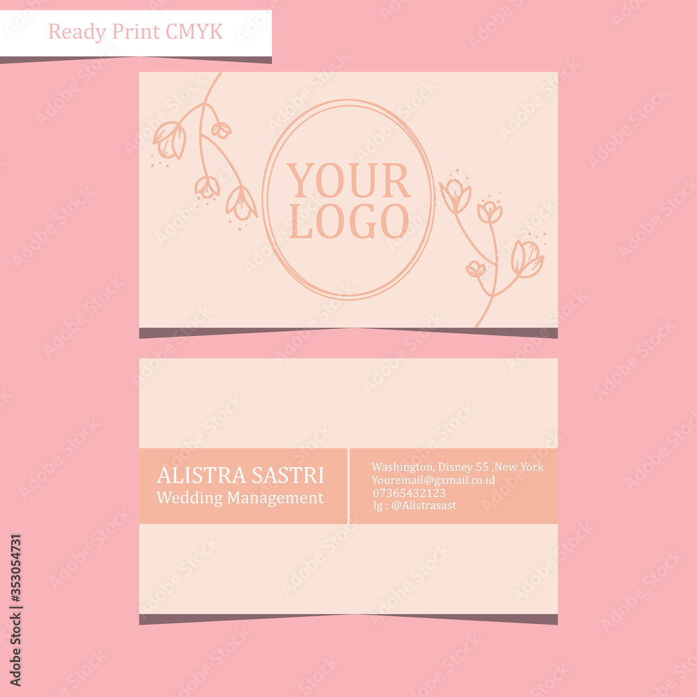 Business card floral style
