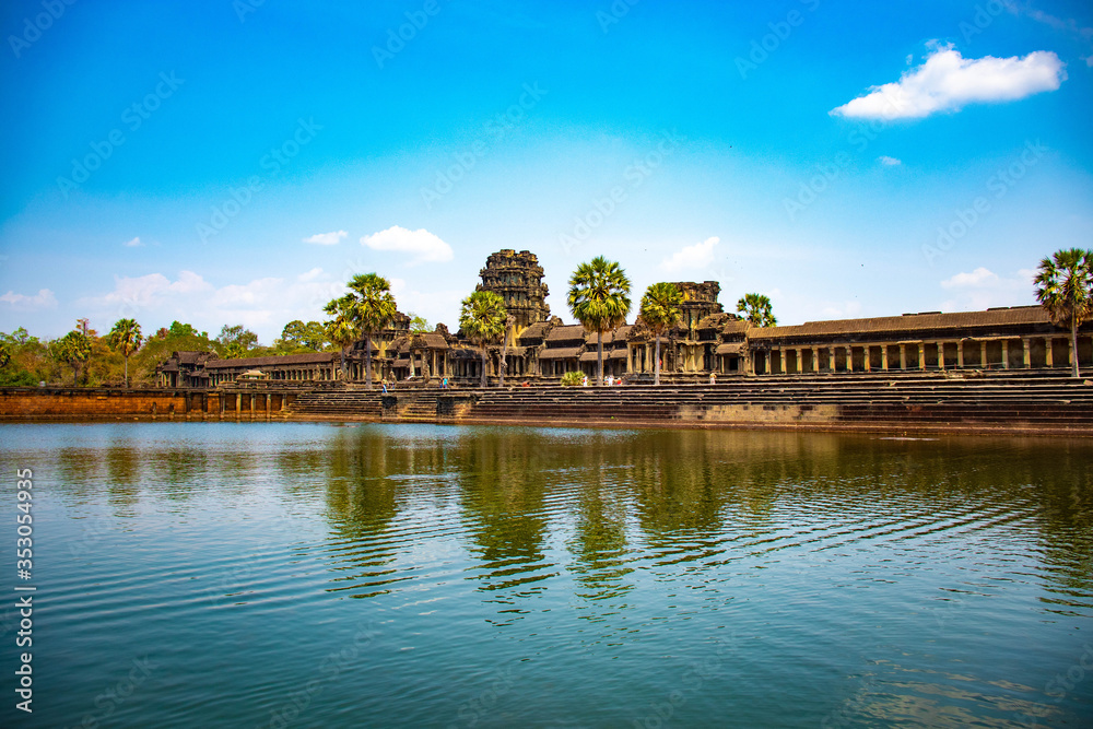 A beautiful view of Angkor Wat temple at Siem Reap, Cambodia. A beautiful view of Angkor Wat temple at Siem Reap, Cambodia.
